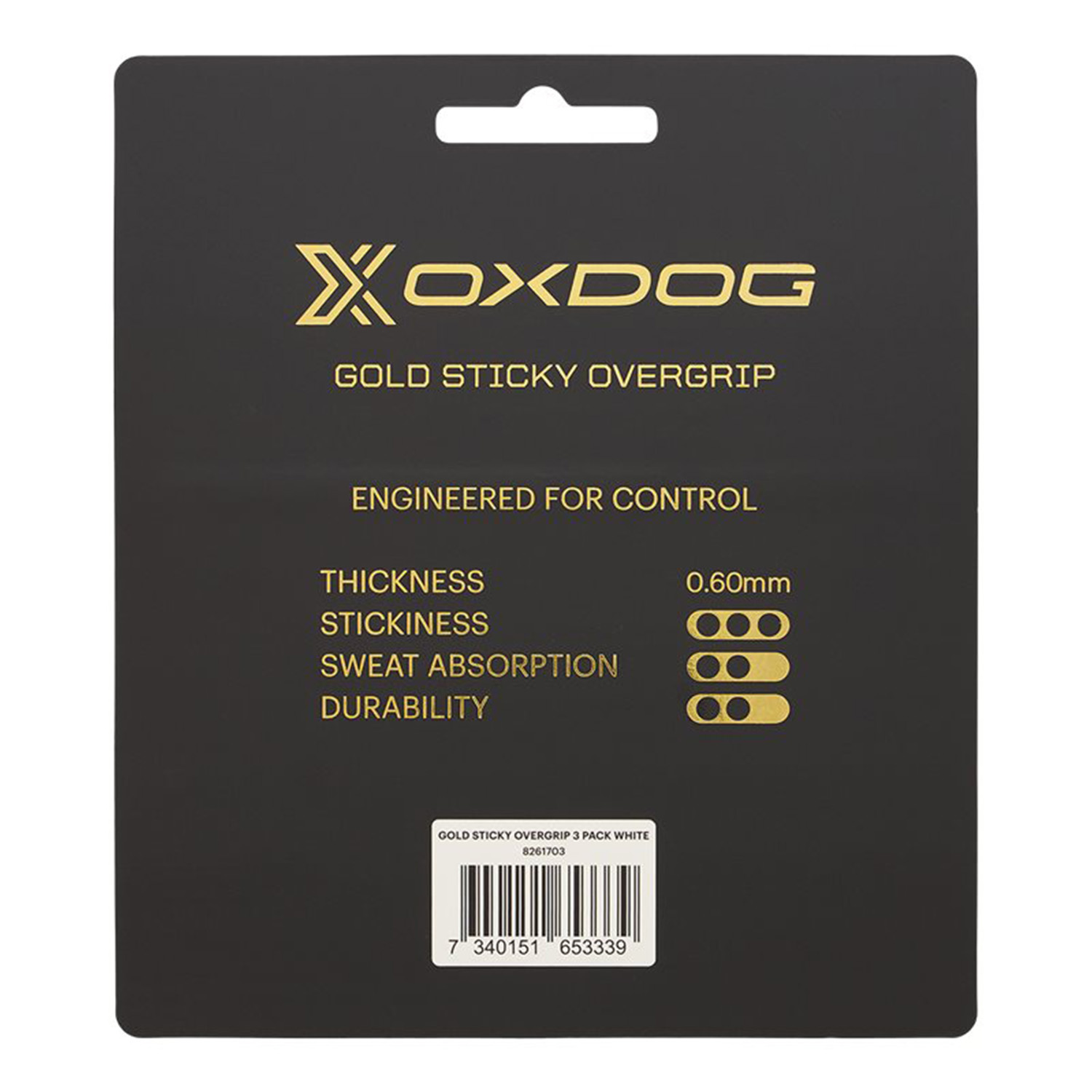 OXDOG GOLD STICKY OVERGRIP WHITE (X3)