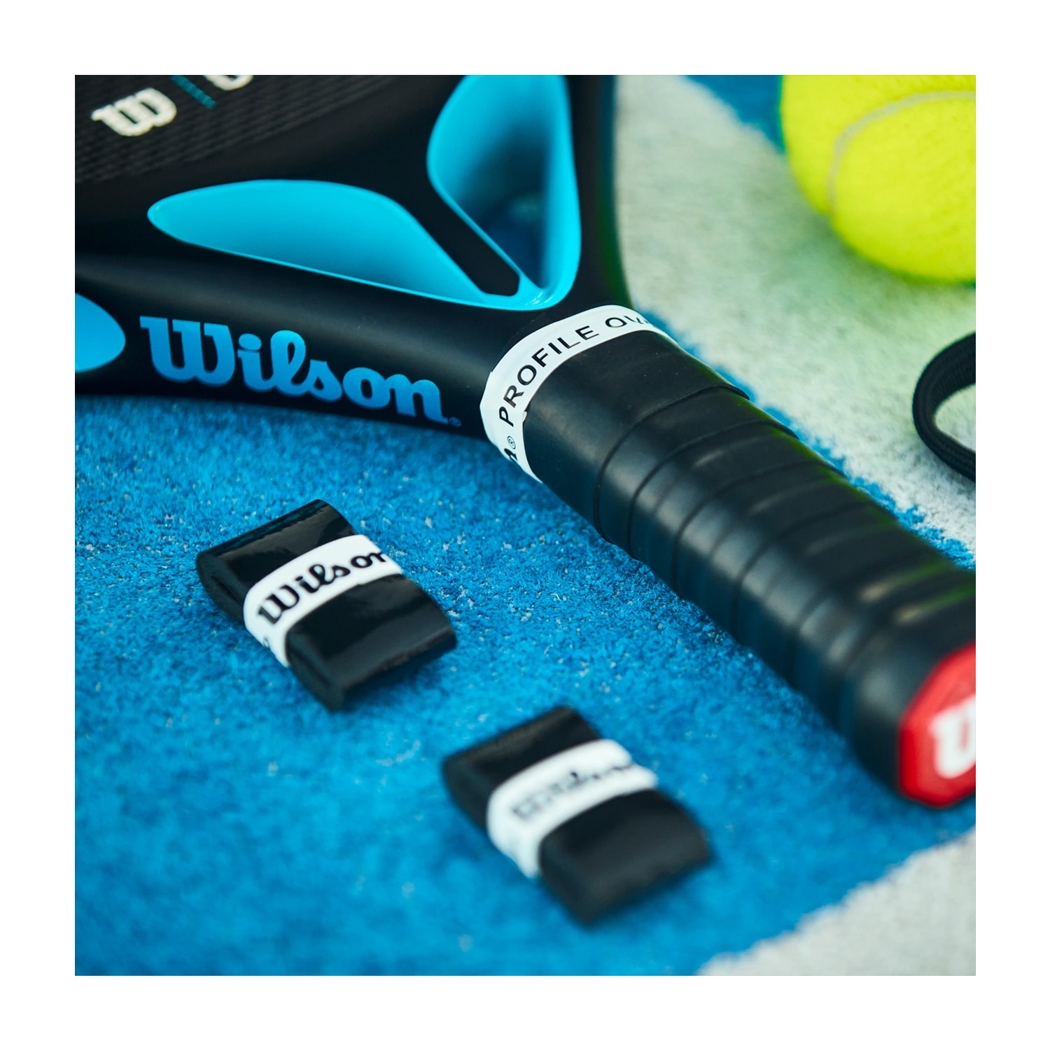 WILSON PROFILE OVERGRIP BLACK (X3)