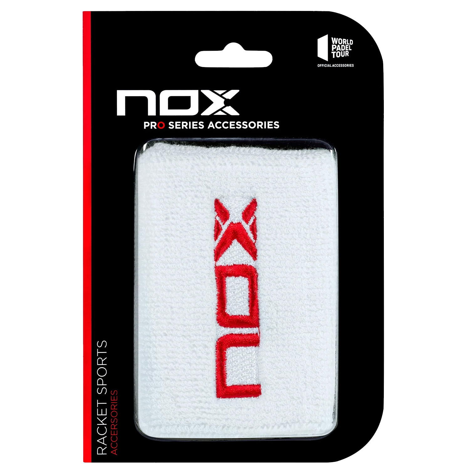 NOX WHITE/RED WRISTBANDS (X2)