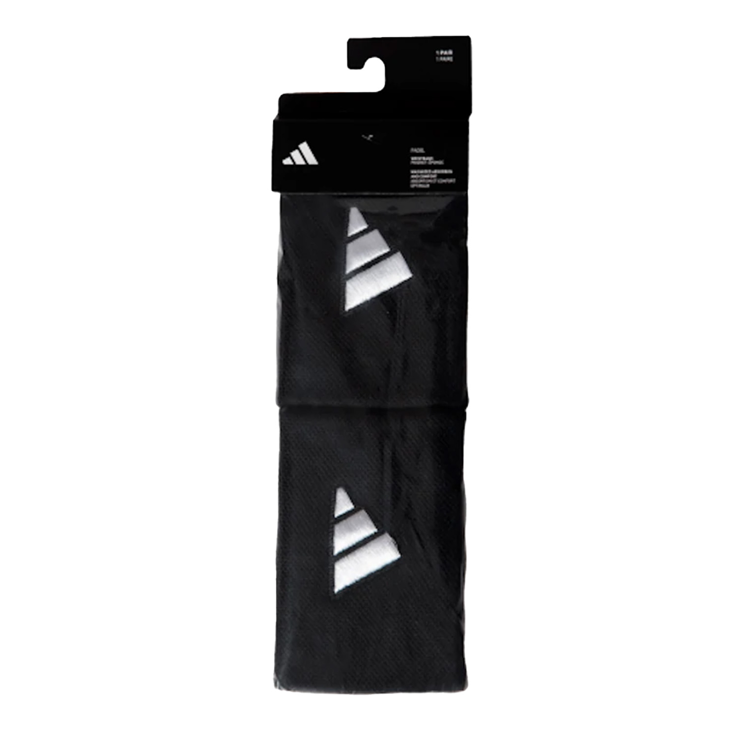 Adidas Cortas Negras Logo Wristbands (X2)